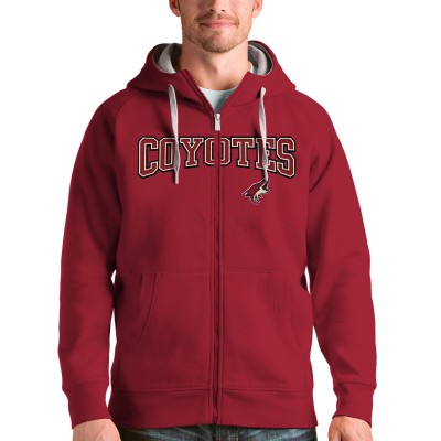 Толстовка на молнии Arizona Coyotes Antigua Wordmark Victory - Garnet - оригинальные толстовки Аризона Койотис