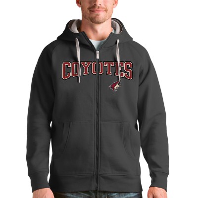 Толстовка на молнии Arizona Coyotes Antigua Wordmark Victory - Charcoal - оригинальные толстовки Аризона Койотис