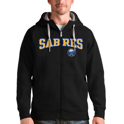 Толстовка на молнии Buffalo Sabres Antigua Wordmark Victory - Black