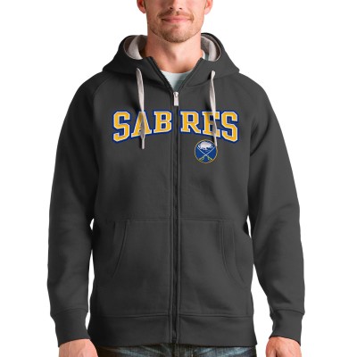 Толстовка на молнии Buffalo Sabres Antigua Wordmark Victory - Charcoal - оригинальные толстовки Баффало Сейбрз