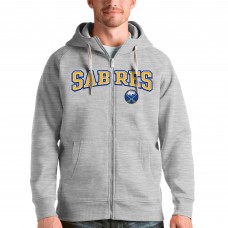 Толстовка на молнии Buffalo Sabres Antigua Wordmark Victory - Heathered Gray
