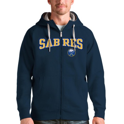 Толстовка на молнии Buffalo Sabres Antigua Wordmark Victory - Navy - оригинальные толстовки Баффало Сейбрз