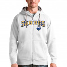 Толстовка на молнии Buffalo Sabres Antigua Wordmark Victory - White