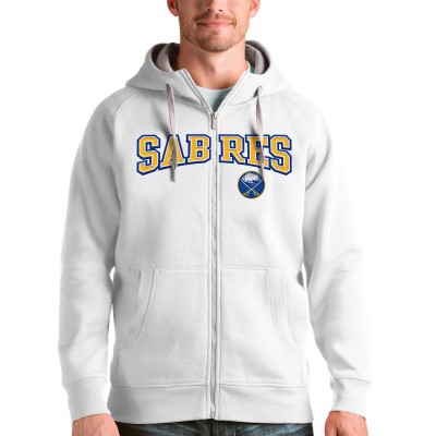Толстовка на молнии Buffalo Sabres Antigua Wordmark Victory - White - оригинальные толстовки Баффало Сейбрз