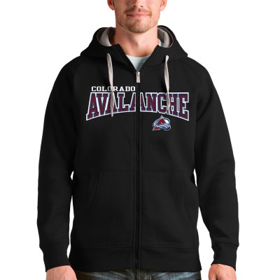 Толстовка на молнии Colorado Avalanche Antigua Wordmark Victory - Black