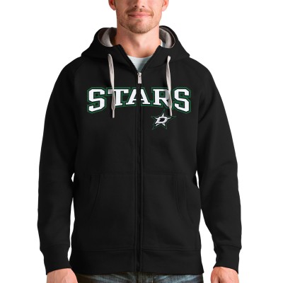 Толстовка на молнии Dallas Stars Antigua Wordmark Victory - Black - оригинальные толстовки Даллас Старз