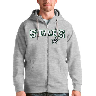 Толстовка на молнии Dallas Stars Antigua Wordmark Victory - Heathered Gray - оригинальные толстовки Даллас Старз