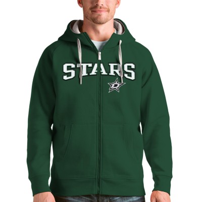 Толстовка на молнии Dallas Stars Antigua Wordmark Victory - Hunter Green - оригинальные толстовки Даллас Старз