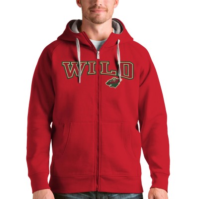 Толстовка на молнии Minnesota Wild Antigua Wordmark Victory - Red - оригинальные толстовки Миннесота Уайлд