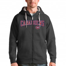Толстовка на молнии Montreal Canadiens Antigua Wordmark Victory - Charcoal