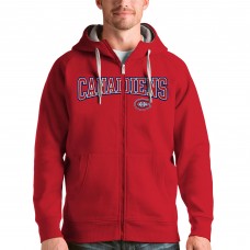 Толстовка на молнии Montreal Canadiens Antigua Wordmark Victory - Red
