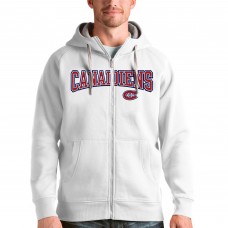 Толстовка на молнии Montreal Canadiens Antigua Wordmark Victory - White