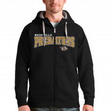 Толстовка на молнии Nashville Predators Antigua Wordmark Victory - Black
