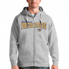 Толстовка на молнии Nashville Predators Antigua Wordmark Victory - Heathered Gray