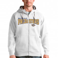 Толстовка на молнии Nashville Predators Antigua Wordmark Victory - White