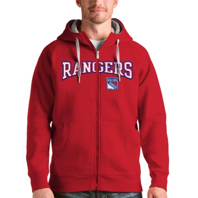 Толстовка на молнии New York Rangers Antigua Wordmark Victory - Red