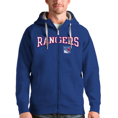 Толстовка на молнии New York Rangers Antigua Wordmark Victory - Royal