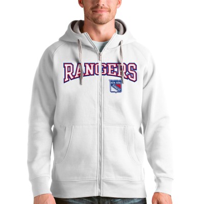 Толстовка на молнии New York Rangers Antigua Wordmark Victory - White
