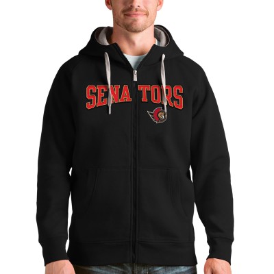 Толстовка на молнии Ottawa Senators Antigua Wordmark Victory - Black