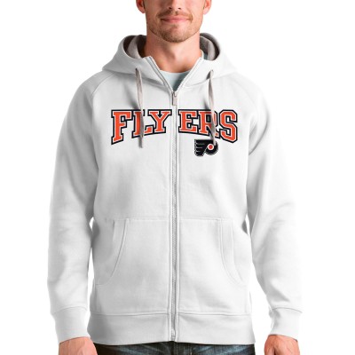 Толстовка на молнии Philadelphia Flyers Antigua Wordmark Victory - White
