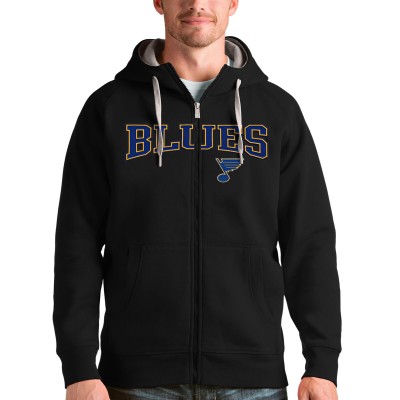 Толстовка на молнии St. Louis Blues Antigua Wordmark Victory - Black