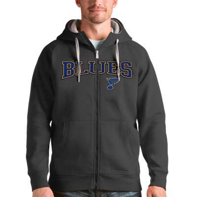 Толстовка на молнии St. Louis Blues Antigua Wordmark Victory - Charcoal