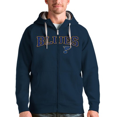 Толстовка на молнии St. Louis Blues Antigua Wordmark Victory - Navy