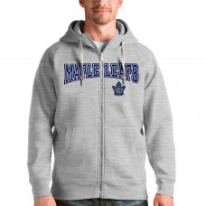 Толстовка на молнии Toronto Maple Leafs Antigua Wordmark Victory - Heathered Gray