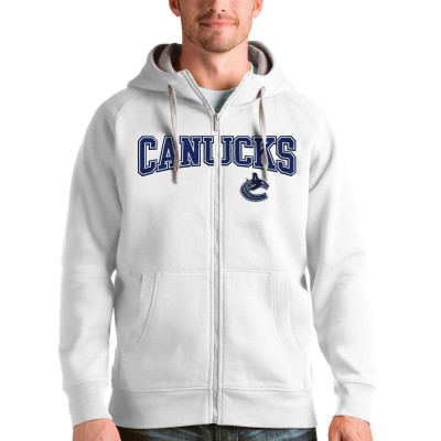 Толстовка на молнии Vancouver Canucks Antigua Wordmark Victory - White