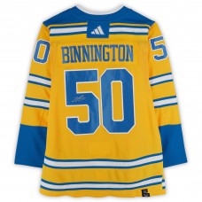 Jordan Binnington St. Louis Blues Autographed Fanatics Authentic 2022-23 Reverse Retro adidas Authentic Jersey