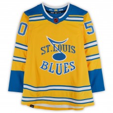 Jordan Binnington St. Louis Blues Autographed Fanatics Authentic 2022-23 Reverse Retro adidas Authentic Jersey