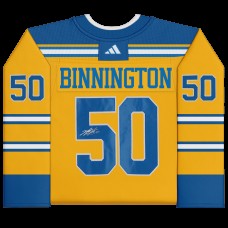 Jordan Binnington St. Louis Blues Autographed Fanatics Authentic 2022-23 Reverse Retro adidas Authentic Jersey