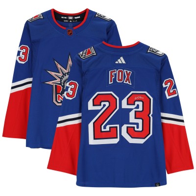 Adam Fox New York Rangers Autographed Fanatics Authentic 2022-23 Reverse Retro Adidas Authentic Jersey