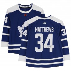 Игровая джерси Auston Matthews Toronto Maple Leafs Autographed Fanatics Authentic adidas 2022-23 Reverse Retro Authentic