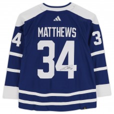 Игровая джерси Auston Matthews Toronto Maple Leafs Autographed Fanatics Authentic adidas 2022-23 Reverse Retro Authentic