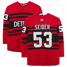 Moritz Seider Detroit Red Wings Autographed Fanatics Authentic 2022-23 Reverse Retro Adidas Authentic Jersey