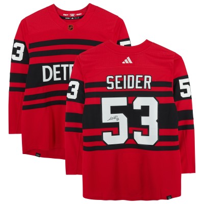 Moritz Seider Detroit Red Wings Autographed Fanatics Authentic 2022-23 Reverse Retro Adidas Authentic Jersey