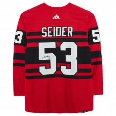 Moritz Seider Detroit Red Wings Autographed Fanatics Authentic 2022-23 Reverse Retro Adidas Authentic Jersey