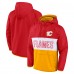 Куртка на короткой молнии Calgary Flames Fanatics Backhand Shooter Defender Anorak Raglan - Red/Gold