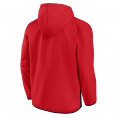 Толстовка на короткой молнии Detroit Red Wings Fanatics Backhand Shooter Defender Anorak Raglan - Red/Black