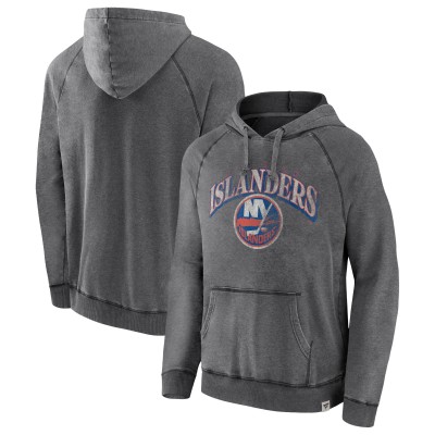 Толстовка New York Islanders Fanatics Heritage Broken Ice Washed Raglan - Gray