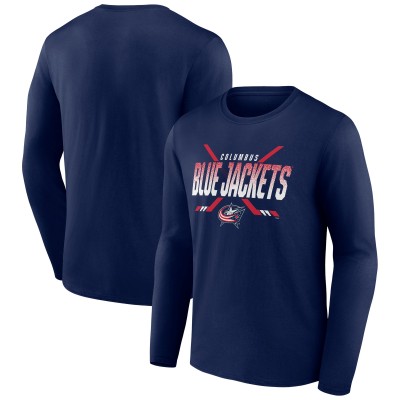 Футболка с длинным рукавом Columbus Blue Jackets Fanatics Covert - Navy