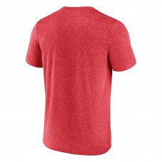 Detroit Red Wings Fanatics Branded Prodigy Performance T-Shirt - Heathered Red