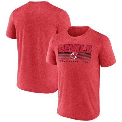 Футболка New Jersey Devils Fanatics Prodigy Performance - Heathered Red