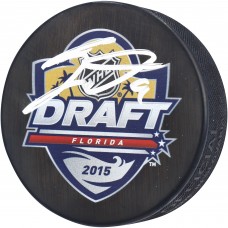 Шайба Jack Eichel Vegas Golden Knights Fanatics Authentic Autographed 2015 NHL Draft Logo