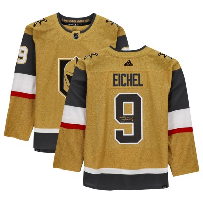 Игровая джерси Autographed Vegas Golden Knights Jack Eichel Fanatics Authentic Gold adidas Alternate Authentic