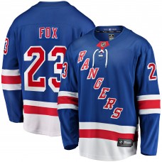 Adam Fox New York Rangers Home Premier Breakaway Player Jersey - Blue