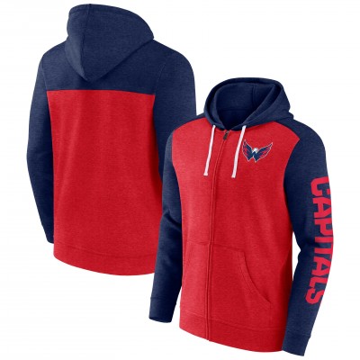 Толстовка на молнии Washington Capitals Fanatics Down and Distance - Heather Red