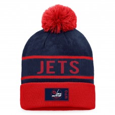 Шапка с помпоном Winnipeg Jets Authentic Pro Alternate Logo Cuffed – Navy/Red