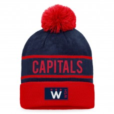 Шапка с помпоном Washington Capitals Authentic Pro Alternate Logo Cuffed – Navy/Red